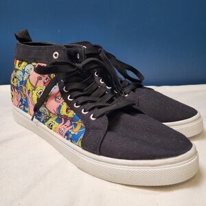 Nickelodeon Spongebob Lace‎ Up Canvas Shoes Men's Size 11